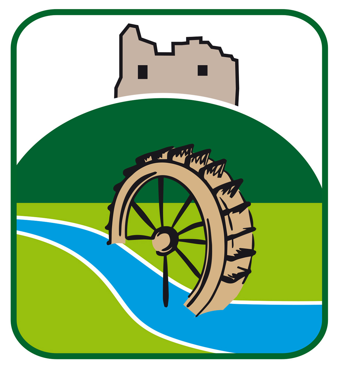 Logo Themenwanderweg Lauchert Mühlen Burgen